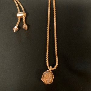 Kendra Scott rose Gold druzy Necklace